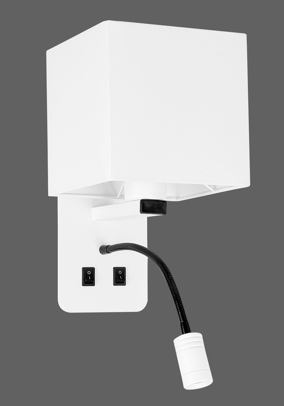 Applique murale LED Magnum 2 blanche, tissu