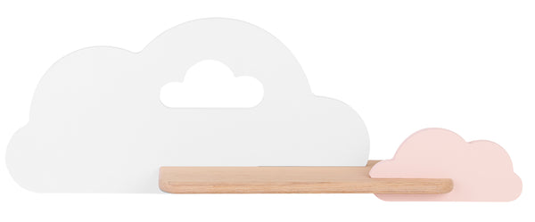 Applique murale LED Cloud pour chambre d'enfant, bois