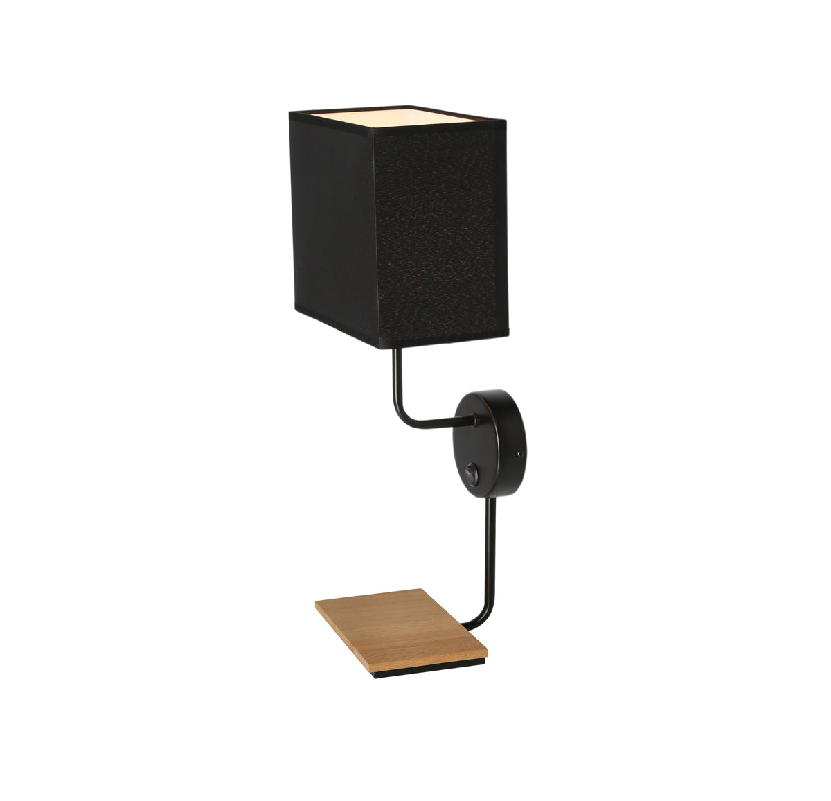 Applique murale Keto noire, tissu