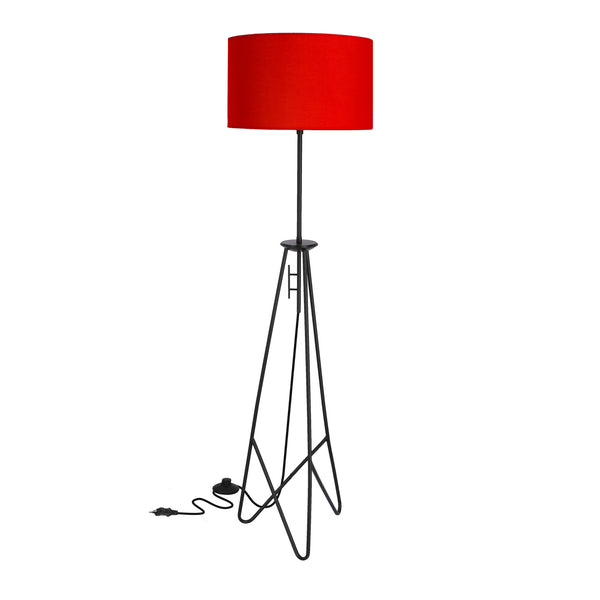 Lampadaire Float rouge, tissu
