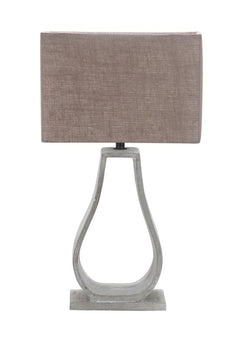 Lampe à poser Femo beige, tissu