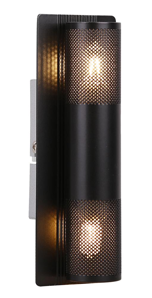 Applique murale Emu 2 lumières noire