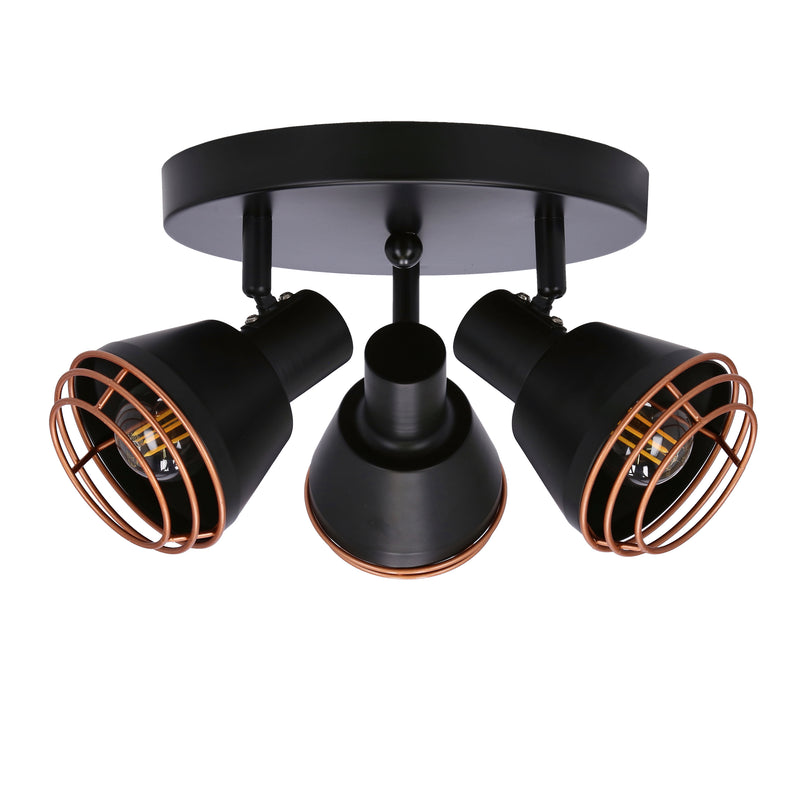Plafonnier Neria 3 lumières noir