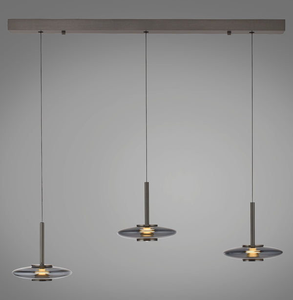 Suspension Pure Vitrum grise, verre