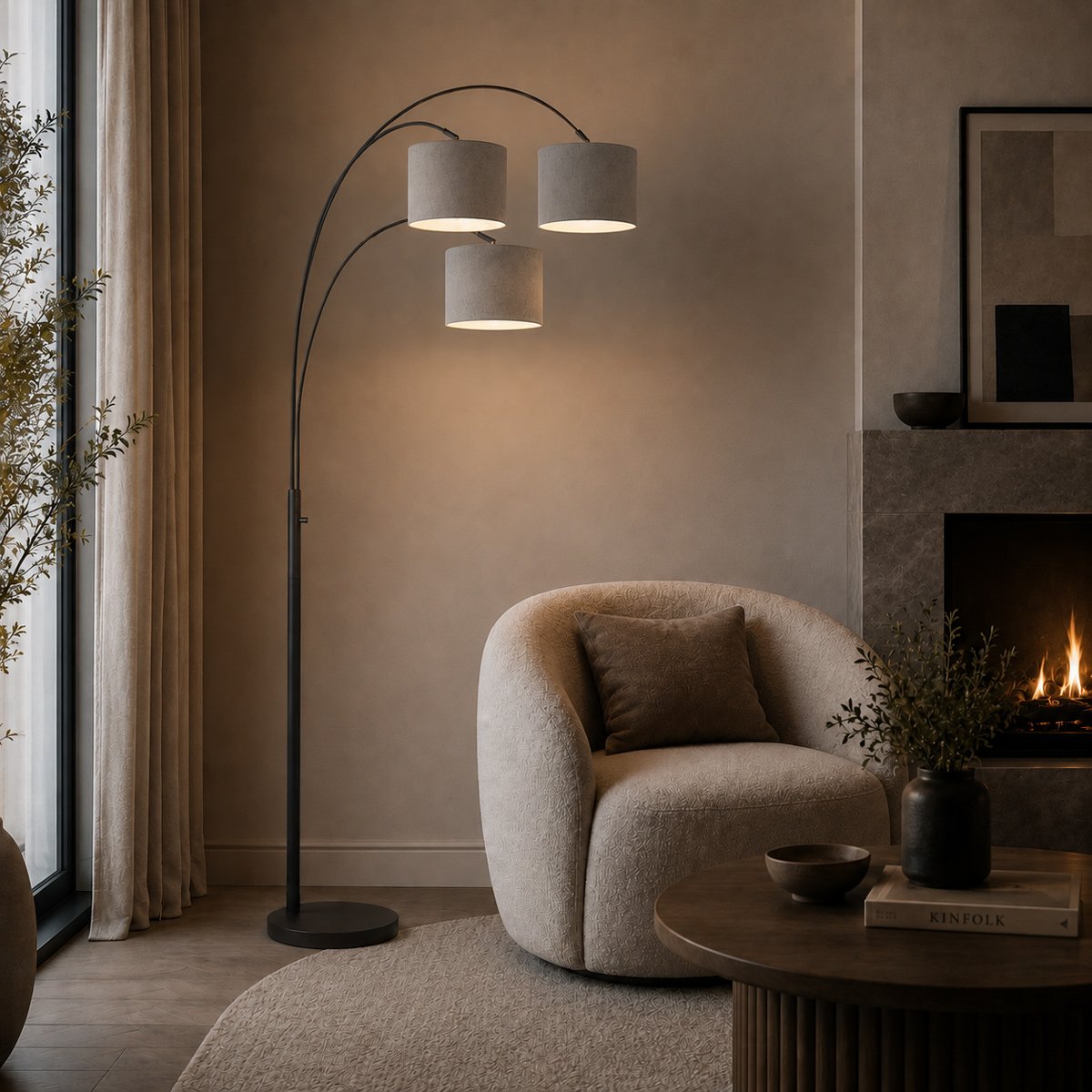 Lampadaire Sparkled Light noir