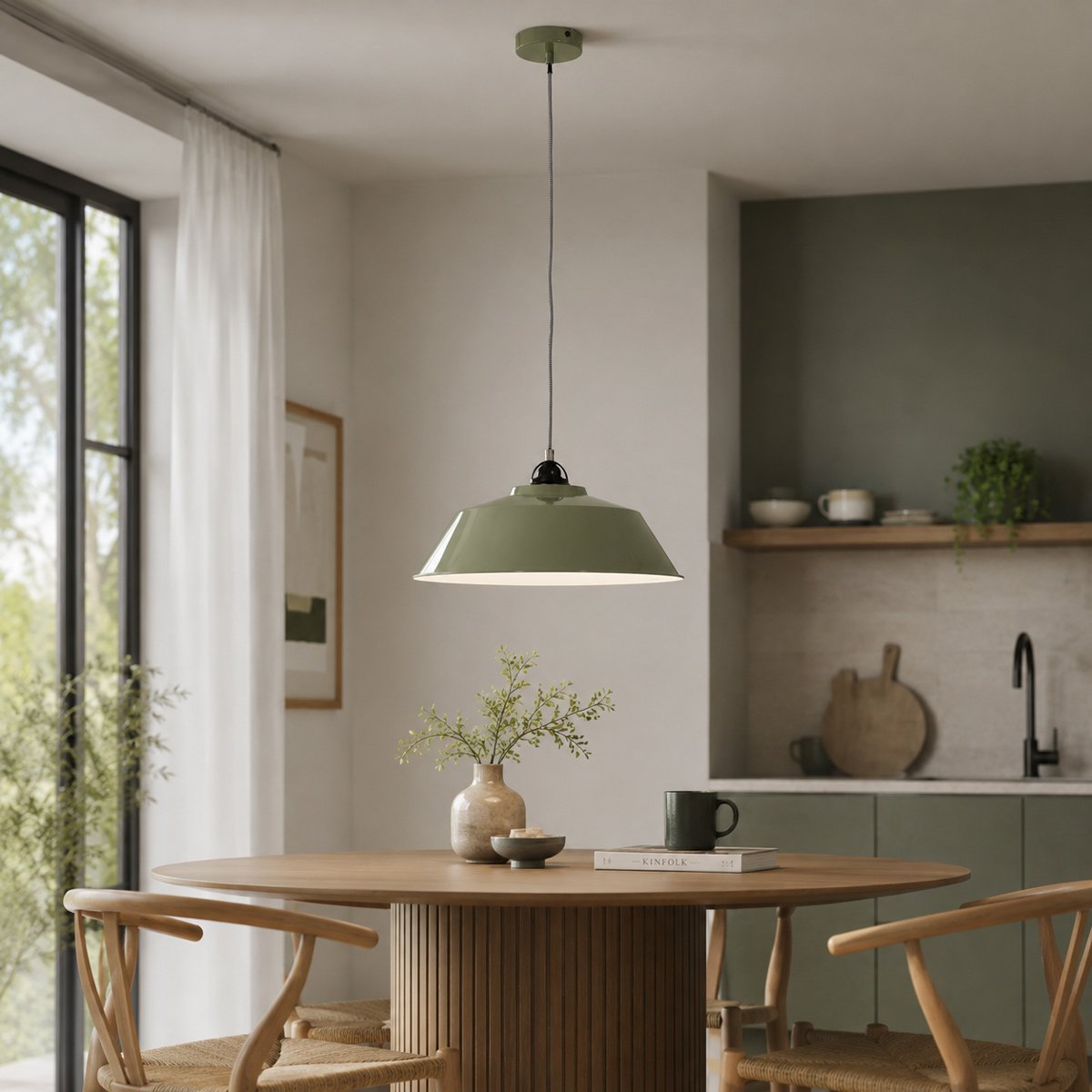 Suspension luminaire Nove vert