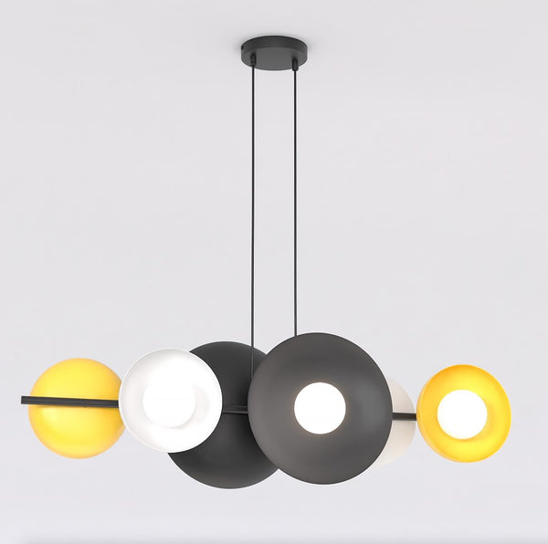 Lustre Volume 6 lumières noir, mix
