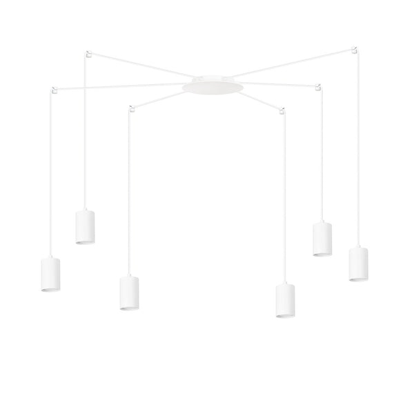 Suspension Traker 6 lumières blanche