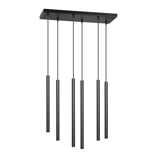 Suspension Selter 6 lumières noire