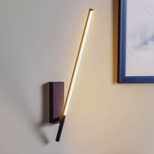 Applique murale LED Tubs en aluminium, noir, Ø 1,6 cm