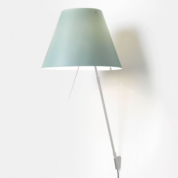 Applique murale Costanza D13a en aluminium, vert, hauteur 110 cm