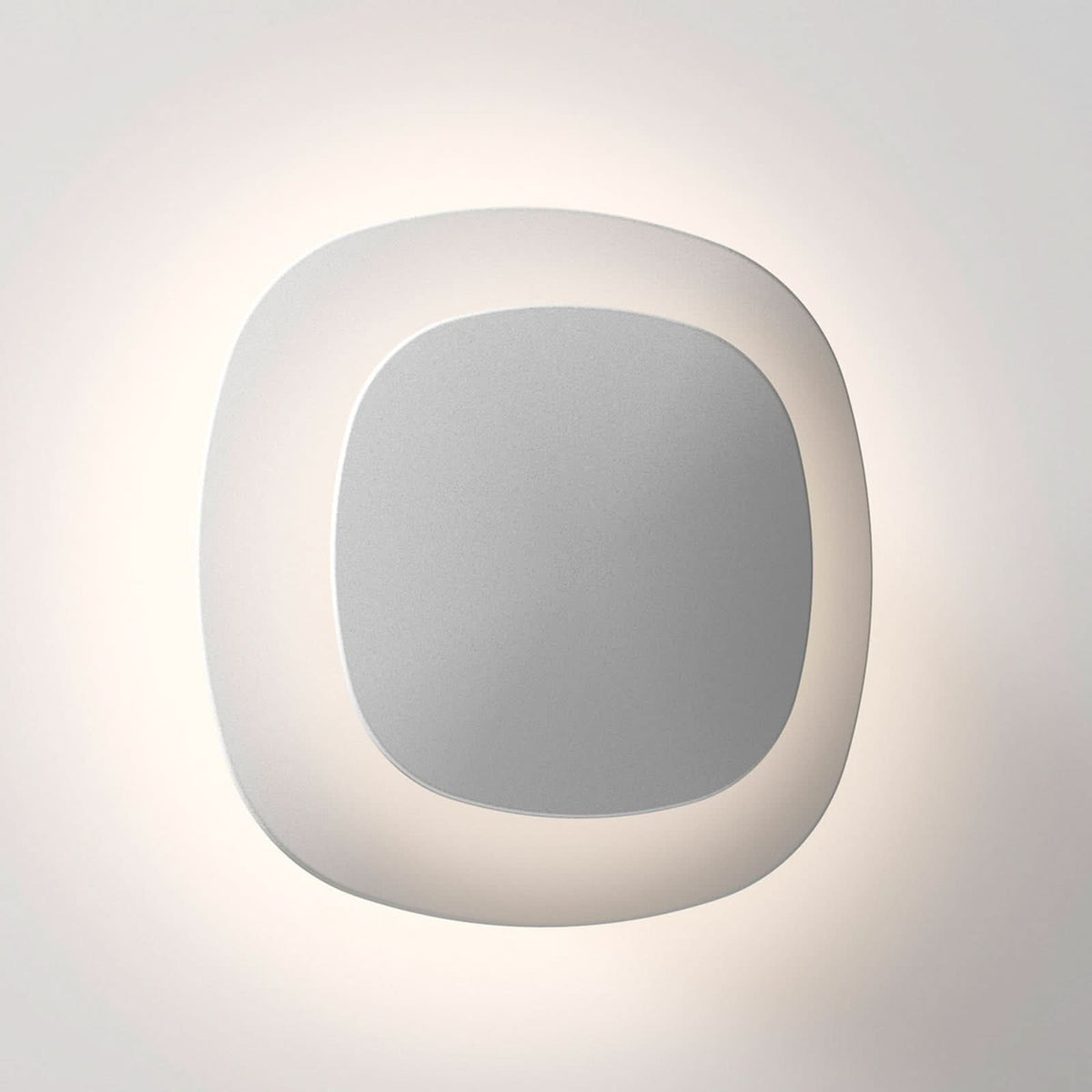 Applique murale LED Luthien en aluminium, blanc mat et transparent, hauteur 27 cm
