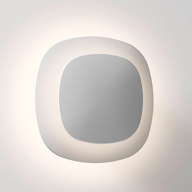 Applique murale LED Luthien en aluminium, blanc mat et transparent, hauteur 27 cm