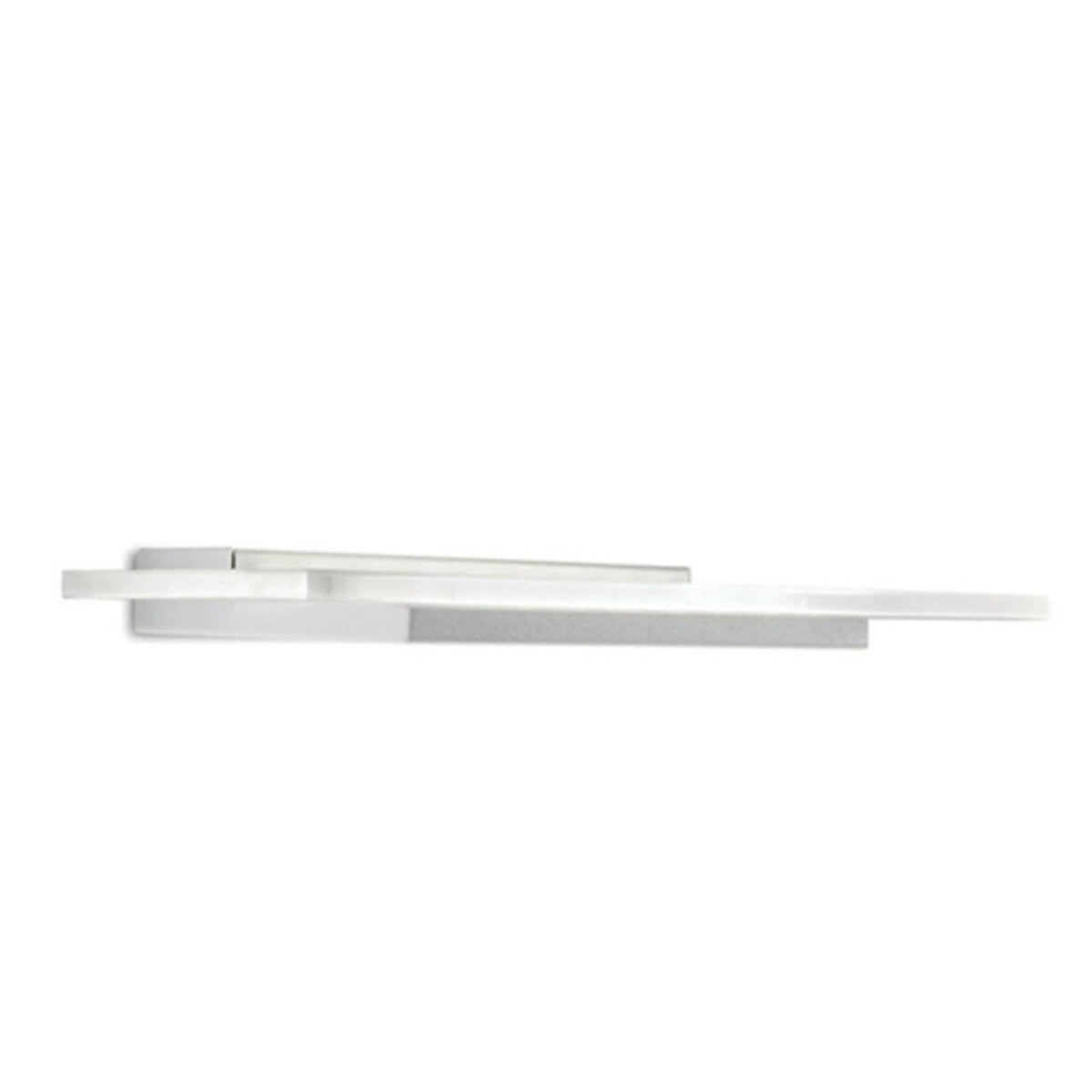 Applique murale LED Dublight en métal, blanc mat, hauteur 3 cm, 3000 K, 17 W