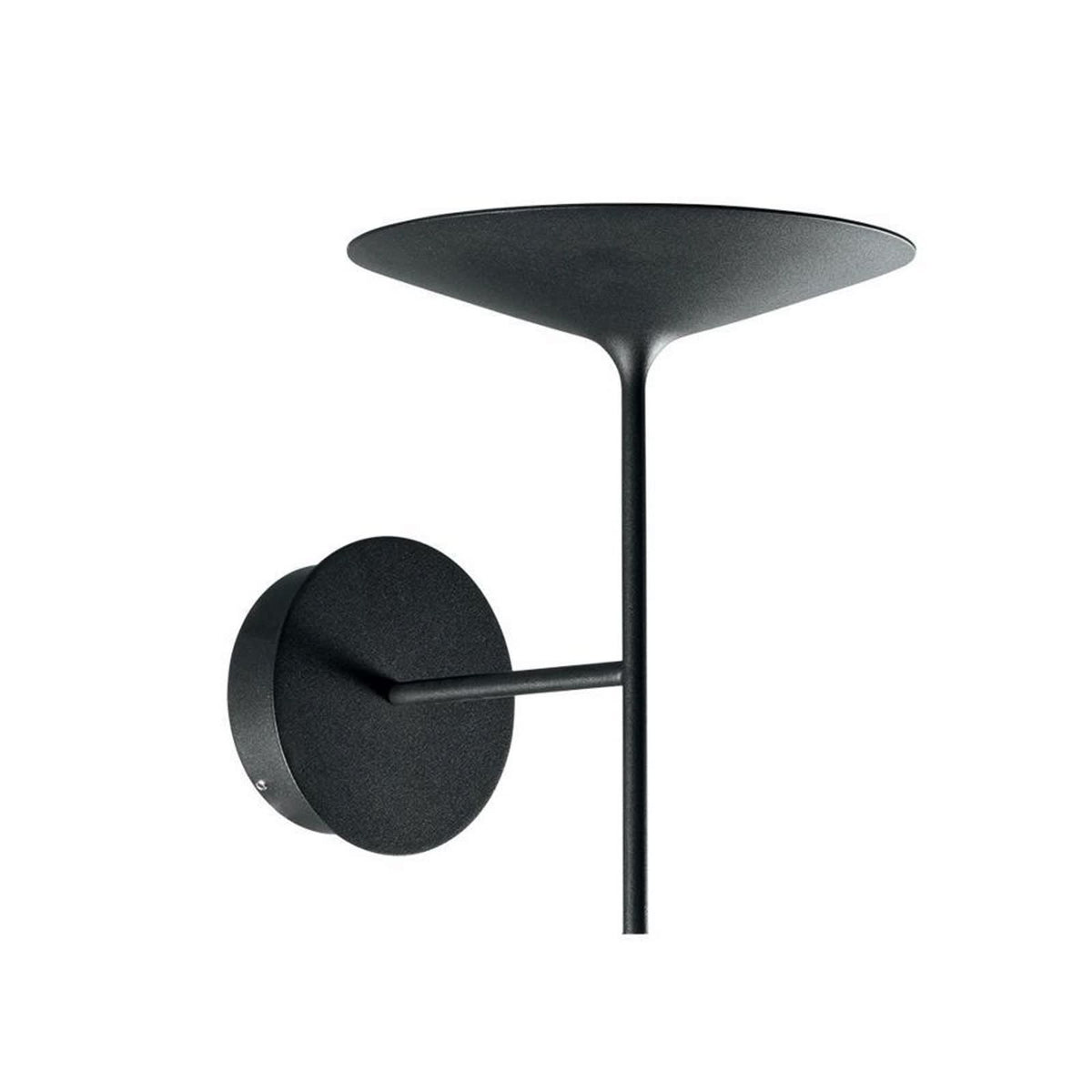 Applique murale LED Poe Plus en métal, noir, Ø 17,5 cm