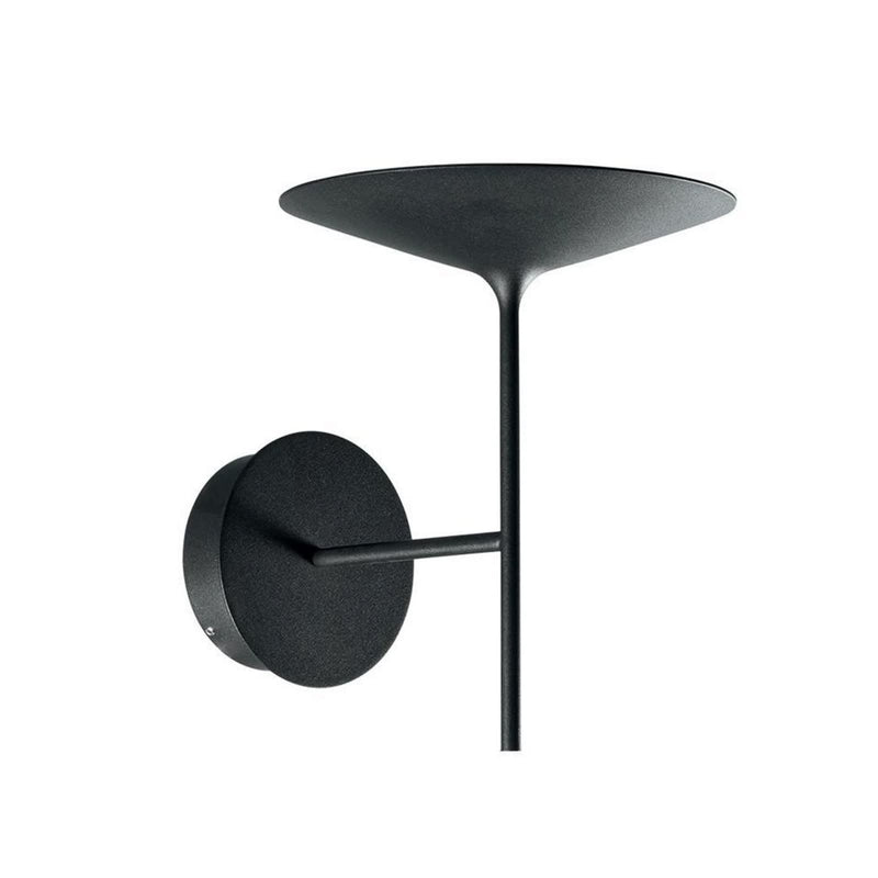 Applique murale LED Poe Plus en métal, noir, Ø 17,5 cm