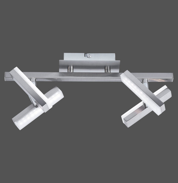 Plafonnier Rico acier, L 39 cm