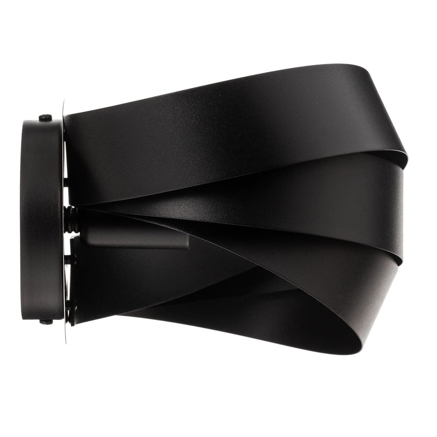 Applique murale Vento en métal, noir, hauteur 14 cm