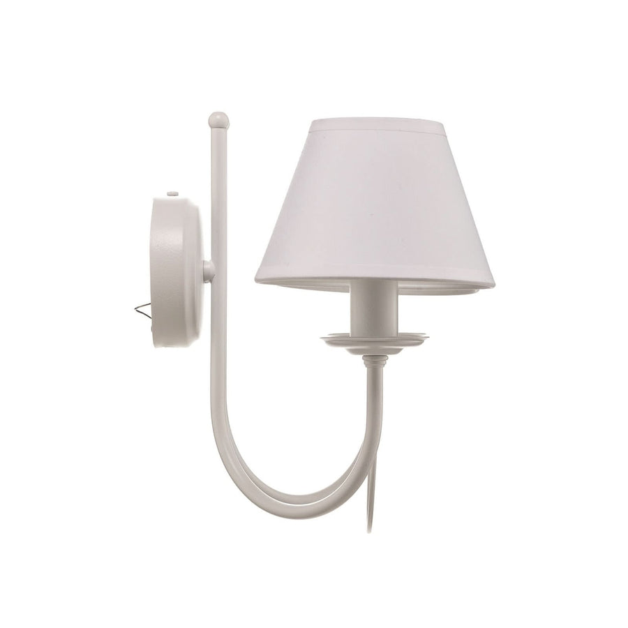 Applique murale Bona en tissu, blanc, 2 lumières, hauteur 30 cm