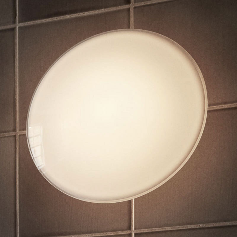 Applique murale LED AJ Eklipta en verre, blanc, Ø 22 cm