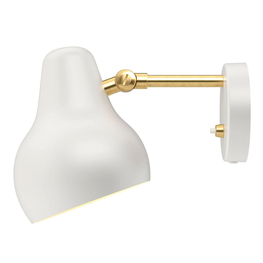 Applique murale LED VL38 en laiton, blanc, hauteur 19 cm