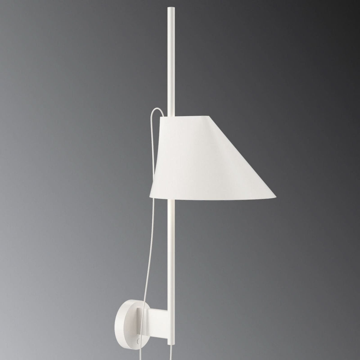 Applique murale LED Yuh en laiton, blanc, hauteur 62,6 cm