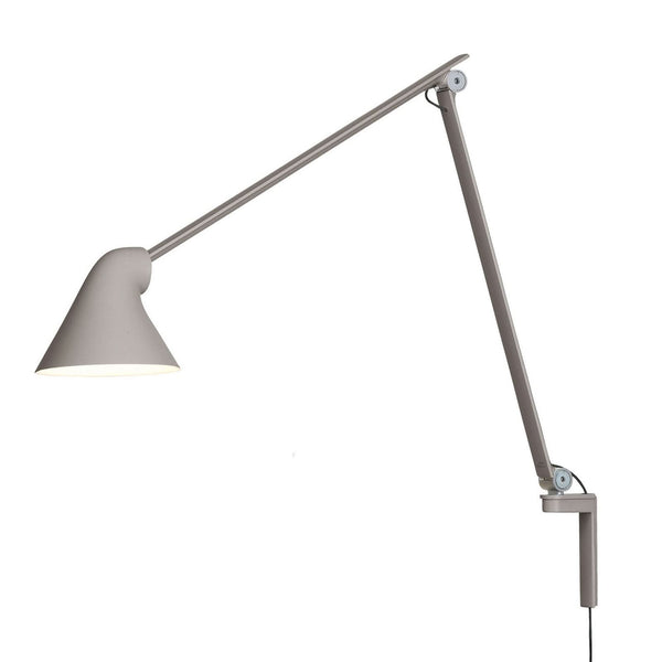 Applique murale LED NJP en aluminium, gris clair, hauteur 60,5 cm
