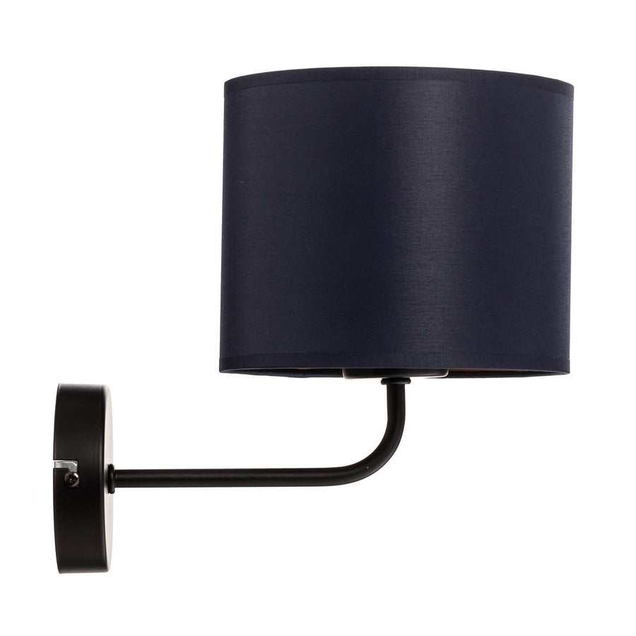 Applique murale Soho en tissu, bleu foncé et doré, hauteur 24 cm