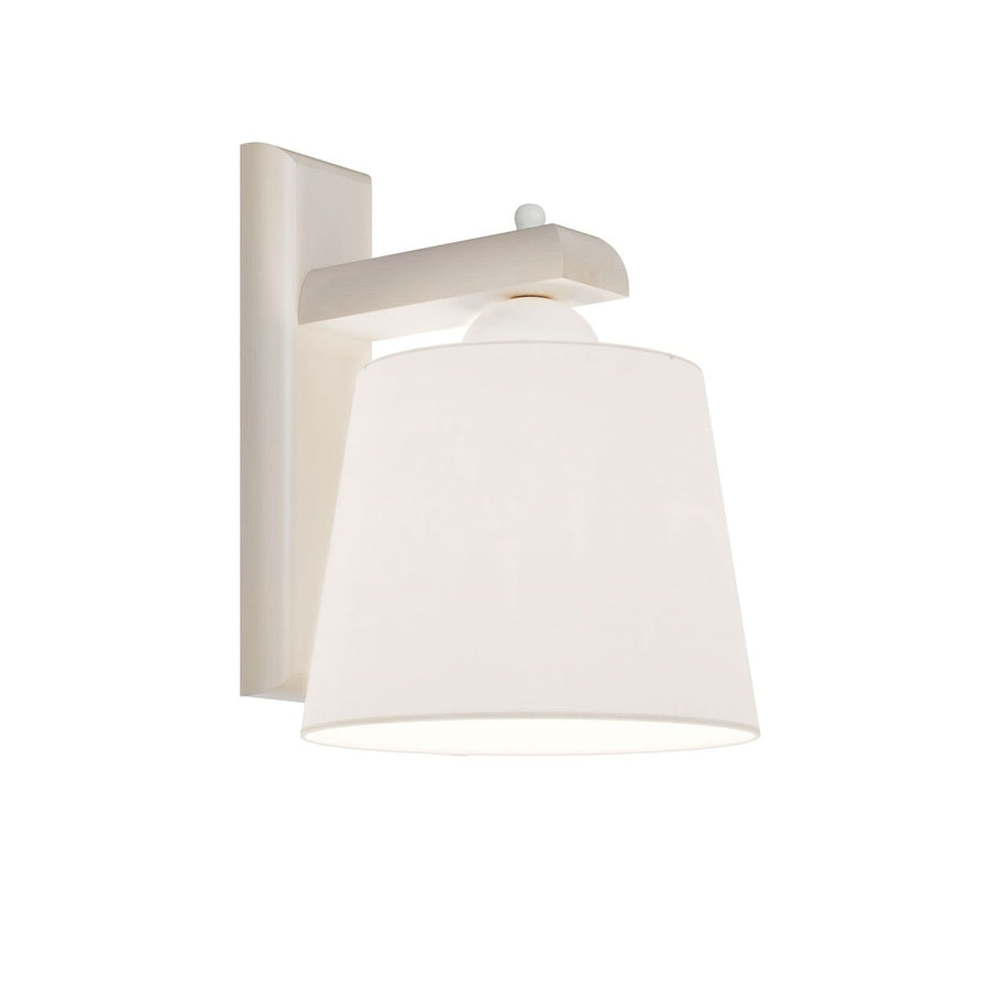 Applique murale Sweden en bois, blanc, hauteur 24,5 cm