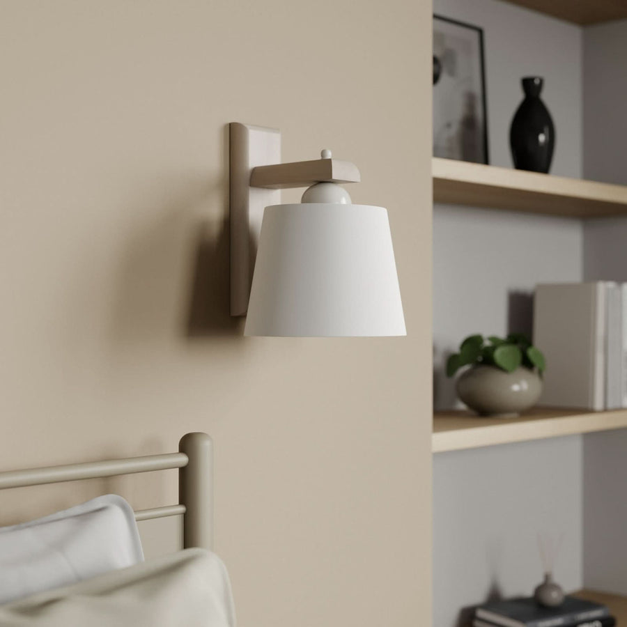 Applique murale Sweden en bois, blanc, hauteur 24,5 cm