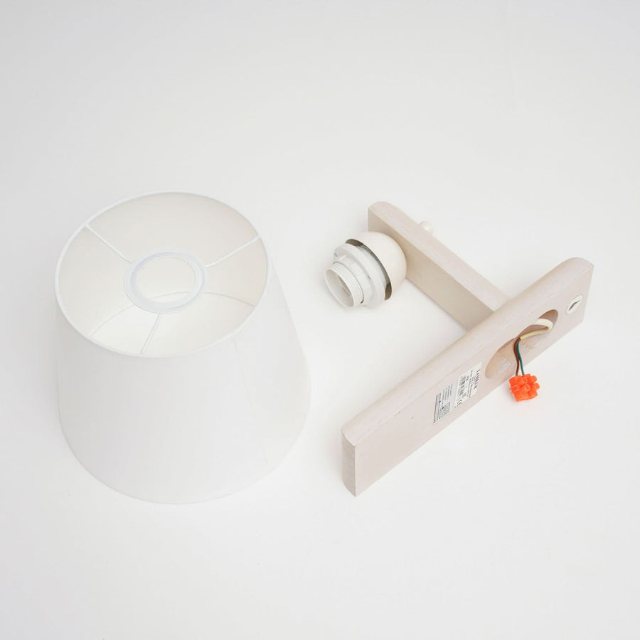 Applique murale Sweden en bois, blanc, hauteur 24,5 cm