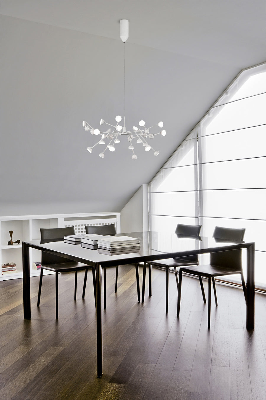 Suspension LED ADN modèle moyen blanche