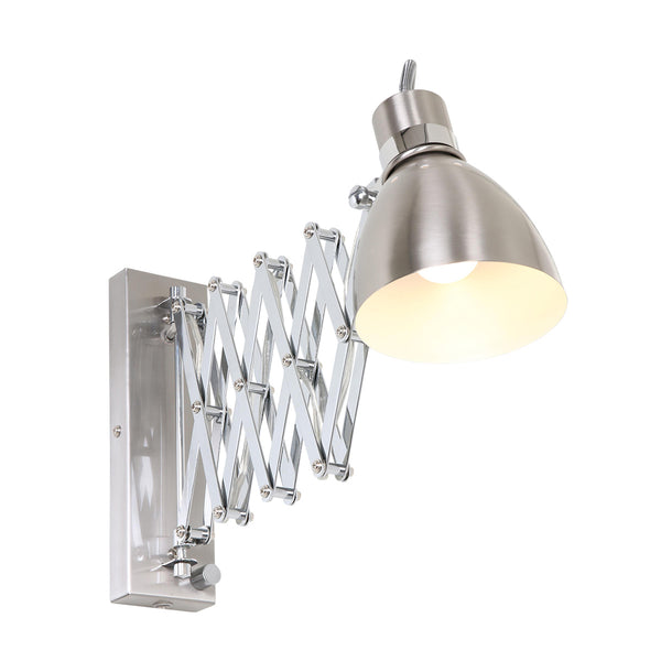 Applique murale Spring 6290ST en acier avec douille E27 et variateur rotatif