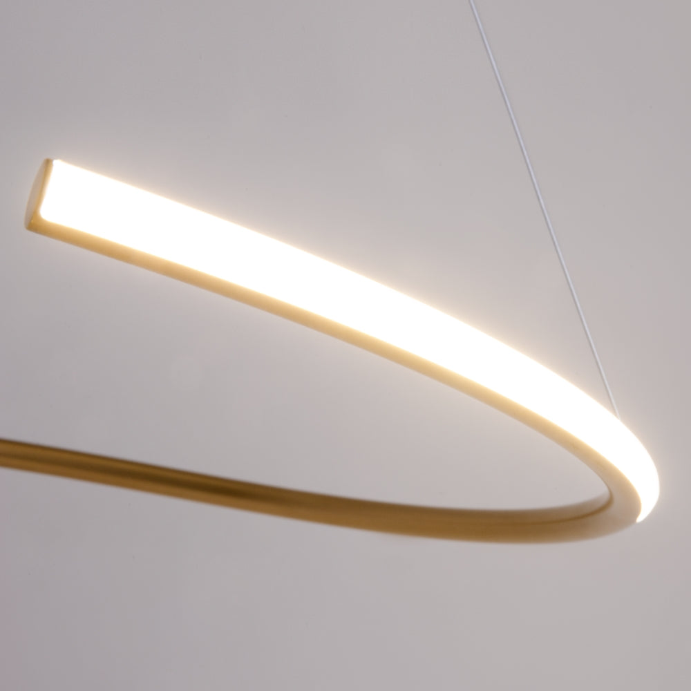 Curve Suspension luminaire doré