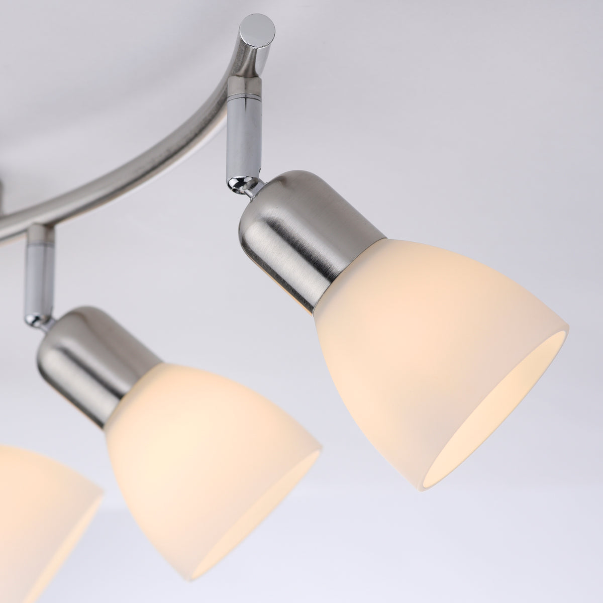 Suspension Karo 3 lumières acier, verre