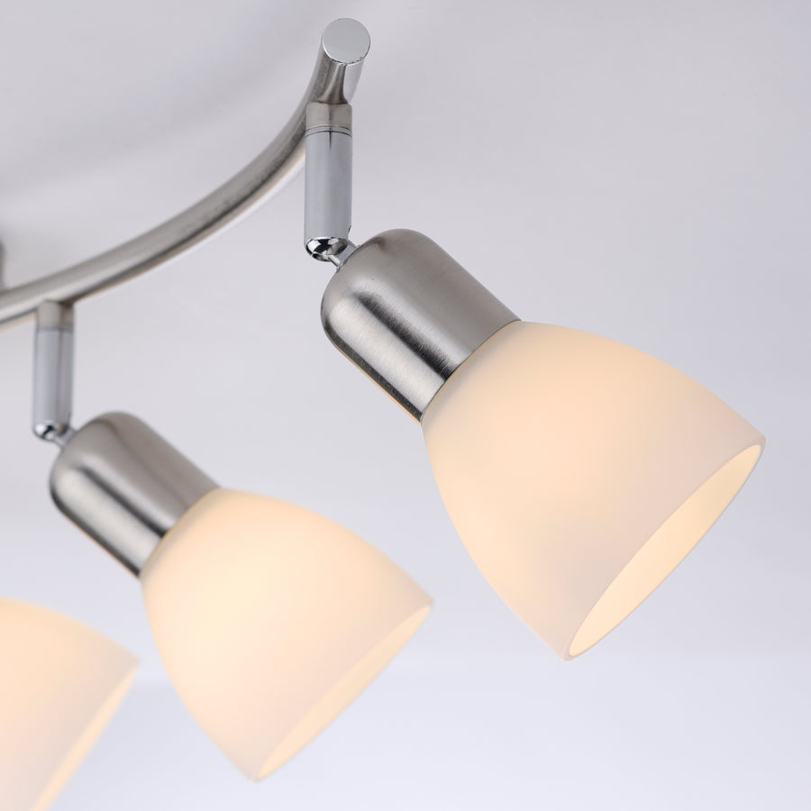 Suspension Karo 3 lumières acier, verre