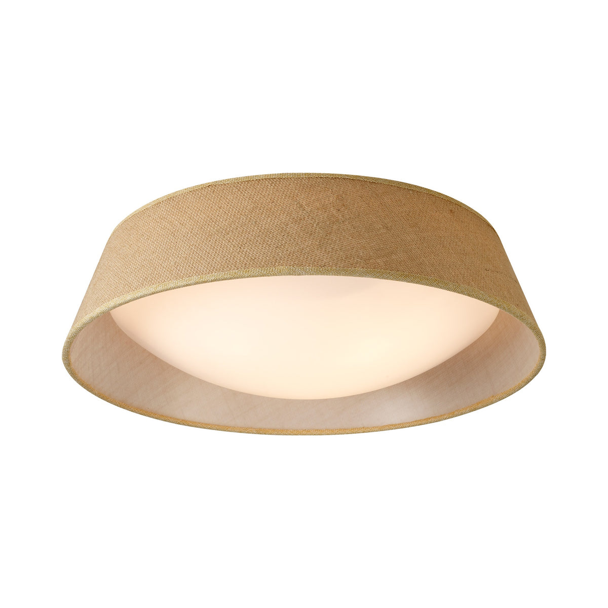 Plafonnier Sabina 3 lumières marron, tissu