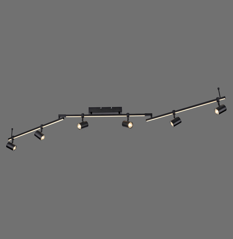 Plafonnier Barik 7 lumières noir