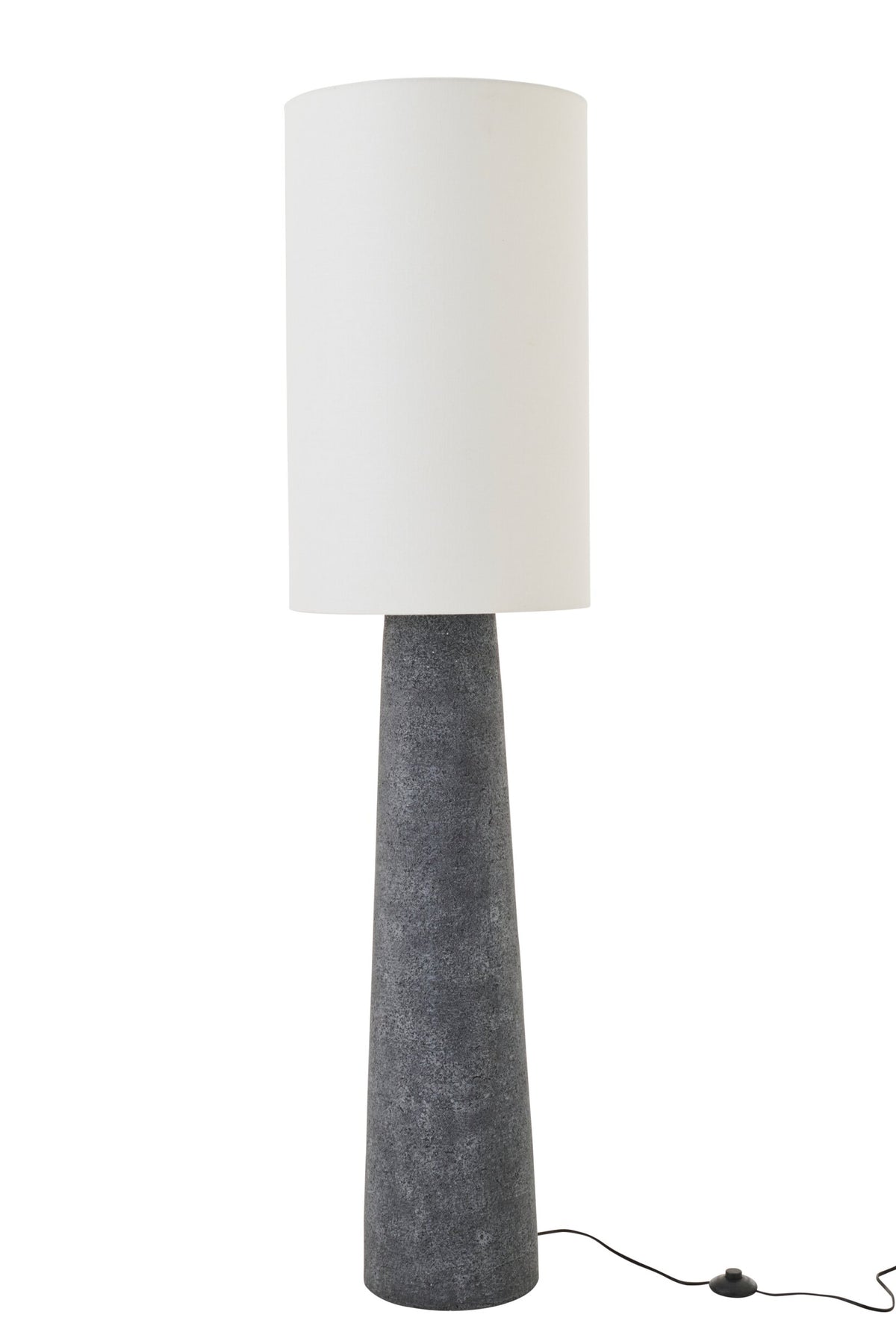 Lampadaire Ava en fibre de verre noir et blanc, grand modèle