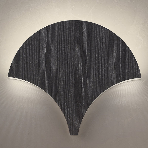 Applique murale LED Palm en métal, noir, hauteur 34 cm