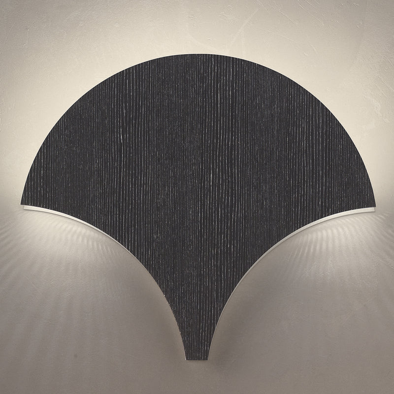 Applique murale LED Palm en métal, noir, hauteur 34 cm