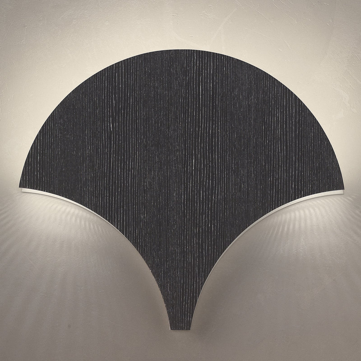 Applique murale LED Palm en métal, noir, hauteur 34 cm