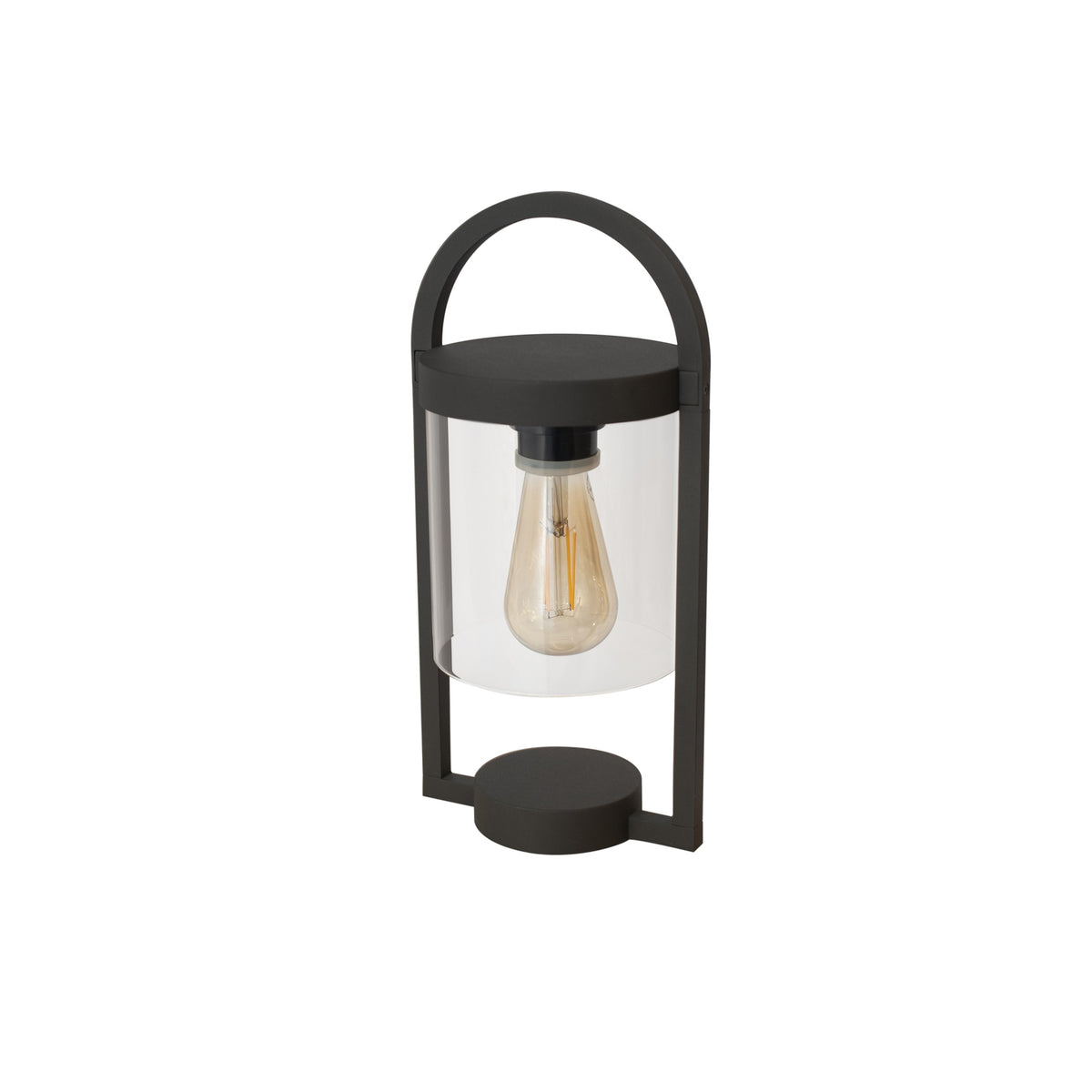 Applique extérieure Maya gris foncé, verre, IP54, H 35,5 cm