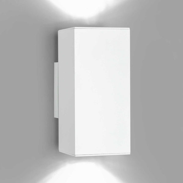 Applique murale Dau Double en aluminium, blanc, 2 lumières, hauteur 17,4 cm