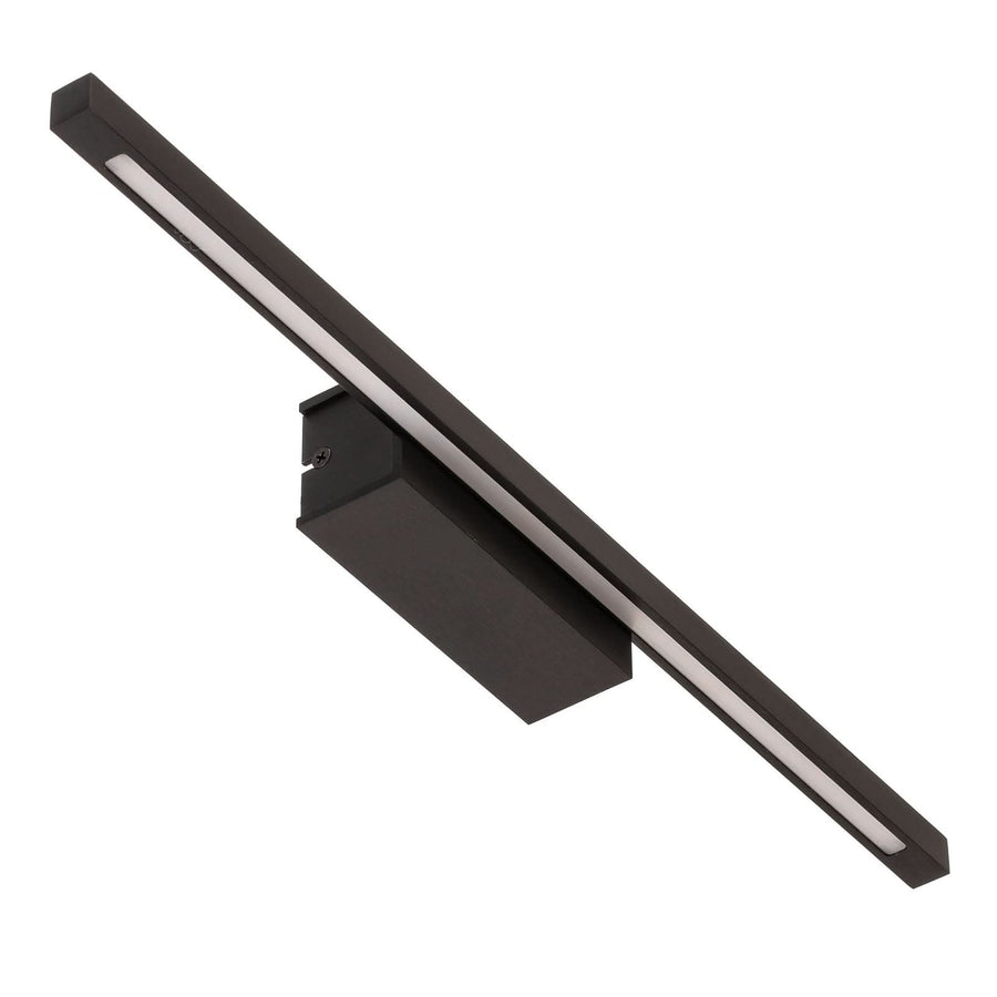 Applique murale LED Tolu en laiton, noir et chrome, hauteur 5 cm