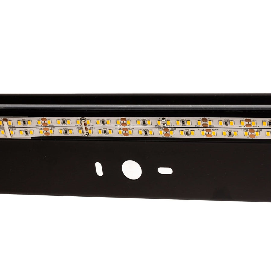 Applique murale LED Mera en acier, noir et blanc, hauteur 4,5 cm, 4000 K, 28 W