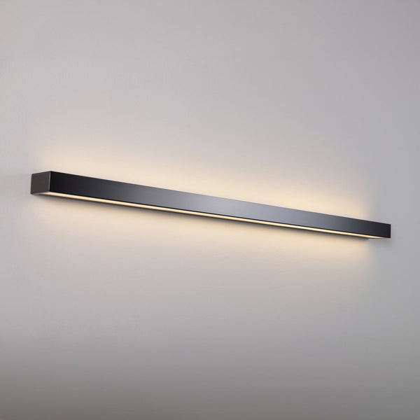 Applique murale LED Mera en acier, noir et blanc, hauteur 4,5 cm, 3000 K, 28 W