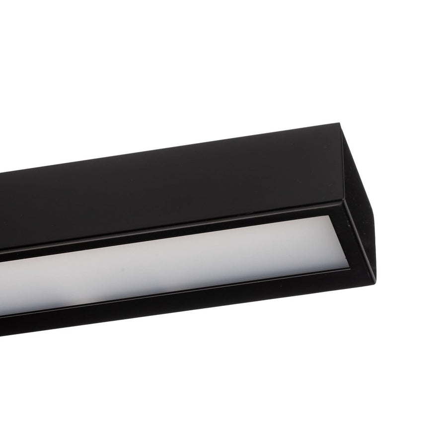 Applique murale LED Mera en acier, noir et blanc, hauteur 4,5 cm, 3000 K, 28 W