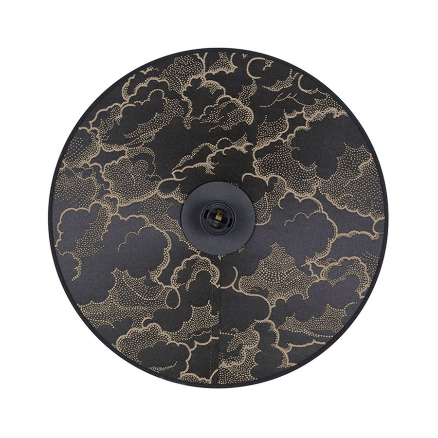 Applique murale Gatsby en tissu, noir, Ø 40 cm