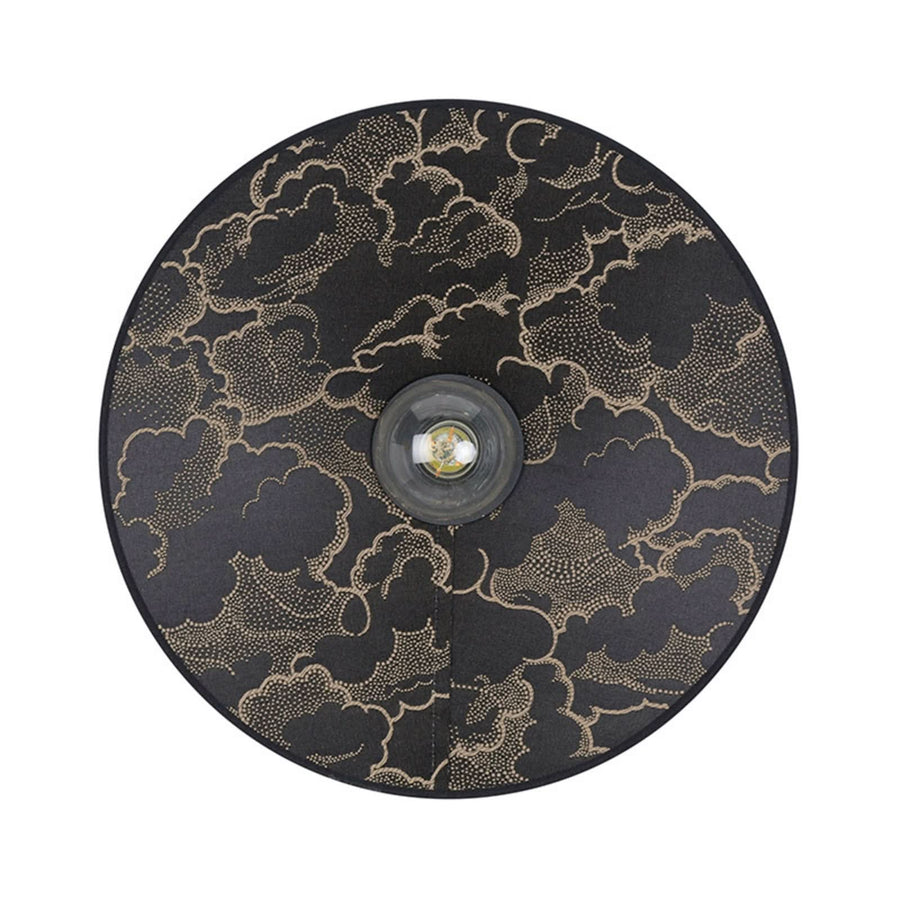 Applique murale Gatsby en tissu, noir, Ø 40 cm